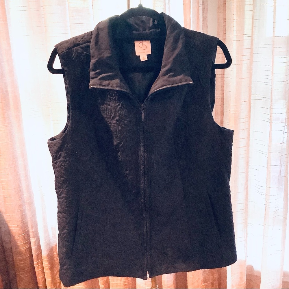 Dress Barn quilted zip front Vest XL